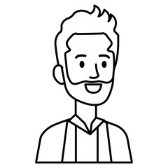 Obraz premium businessman with beard avatar character icon vector illustration design