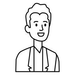 businessman avatar character icon vector illustration design