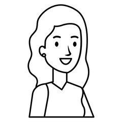 businesswoman avatar character icon vector illustration design