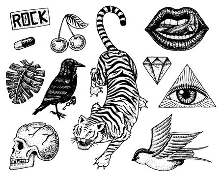 2,000+ Tattoo Flash Stock Illustrations, Royalty-Free Vector Graphics &  Clip Art - iStock | Tattoo flash art