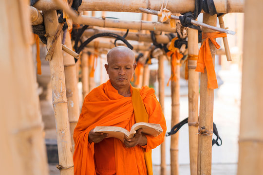 Monks in Thailand are reading books