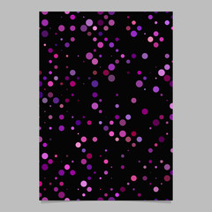 Purple abstract dot pattern brochure background - vector stationery template design