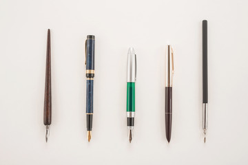 Set of different pens 