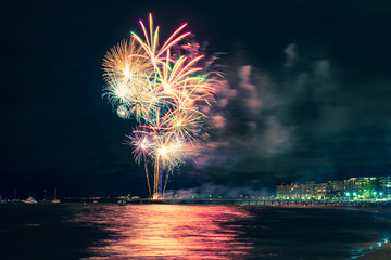 Glenelg beach New Year fireworks © myphotobank.com.au