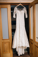 wedding gown, bridal gown