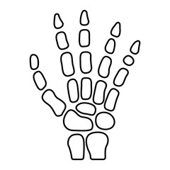 Medizin & Gesundheit Icon - Handknochen