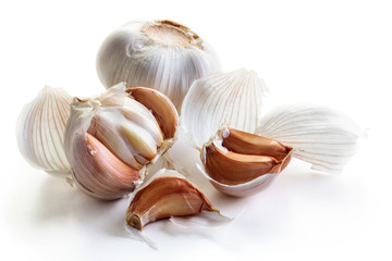 Fototapeta na wymiar Fresh garlic with clove.