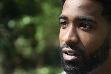 Fototapeta premium Beautiful man in the park