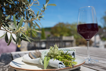 Mediterranean table setting