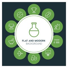 health, science, sports Infographic Circle outline Icons Set. Contains such Icons as  business,  website,  elements,  background,  pattern,  illustration, bow and more. ..Fully Editable. Pixel Perfect