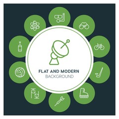 health, science, sports Infographic Circle outline Icons Set. Contains such Icons as  business,  website,  elements,  background,  pattern,  illustration, ice and more. ..Fully Editable. Pixel Perfect