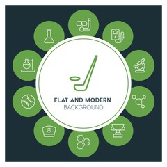 health, science, sports Infographic Circle outline Icons Set. Contains such Icons as  business,  website,  elements,  background,  pattern,  illustration, ice and more. ..Fully Editable. Pixel Perfect