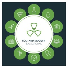 health, science, sports Infographic Circle outline Icons Set. Contains such Icons as  business,  website,  elements,  background,  pattern,  illustration, kit and more. ..Fully Editable. Pixel Perfect