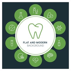 health, science, sports Infographic Circle outline Icons Set. Contains such Icons as  business,  website,  elements,  background,  pattern,  illustration and more. ..Fully Editable. Pixel Perfect