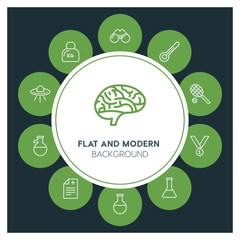 health, science, sports Infographic Circle outline Icons Set. Contains such Icons as  business,  website,  elements,  background,  pattern,  illustration, ufo and more. ..Fully Editable. Pixel Perfect