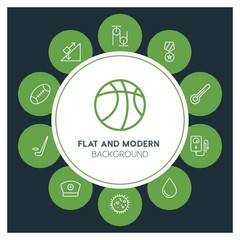 health, science, sports Infographic Circle outline Icons Set. Contains such Icons as  business,  website,  elements,  background,  pattern,  illustration, ice and more. ..Fully Editable. Pixel Perfect