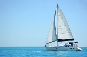 Fotobehang Zeilen sailboat on the ocean gulf of mexico   © Kimberly Reinick