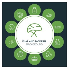 health, science, sports Infographic Circle outline Icons Set. Contains such Icons as  business,  website,  elements,  background,  pattern,  illustration and more. ..Fully Editable. Pixel Perfect