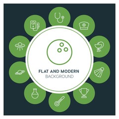 health, science, sports Infographic Circle outline Icons Set. Contains such Icons as  business,  website,  elements,  background,  pattern,  illustration, ufo and more. ..Fully Editable. Pixel Perfect