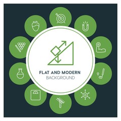 health, science, sports Infographic Circle outline Icons Set. Contains such Icons as  business,  website,  elements,  background,  pattern,  illustration and more. ..Fully Editable. Pixel Perfect