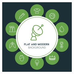 health, science, sports Infographic Circle outline Icons Set. Contains such Icons as  business,  website,  elements,  background,  pattern,  illustration and more. ..Fully Editable. Pixel Perfect