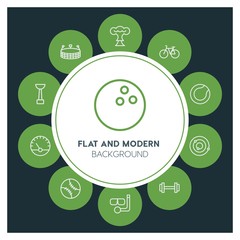 health, science, sports Infographic Circle outline Icons Set. Contains such Icons as  business,  website,  elements,  background,  pattern,  illustration and more. ..Fully Editable. Pixel Perfect