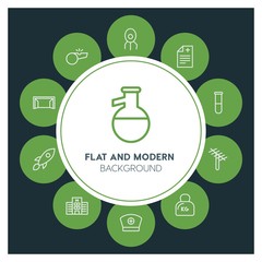 health, science, sports Infographic Circle outline Icons Set. Contains such Icons as  business,  website,  elements,  background,  pattern,  illustration and more. ..Fully Editable. Pixel Perfect