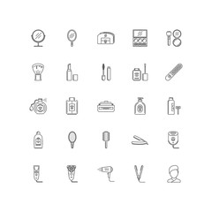 beauty outline icons 25