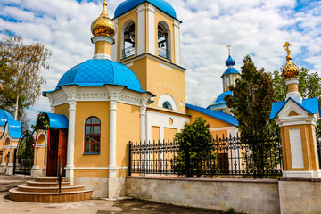 KARIZHA, RUSSIA - MAY 2016: Church of the Protection of the Holy Virgin in the village of Karizha
