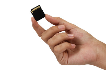 memory camera isolated hand