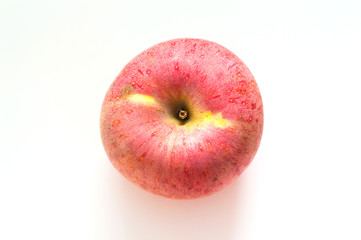 Red pink big apple isolated on white background