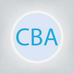 CBA (Cost–benefit Analysis) acronym- vector illustration