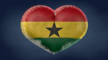 Cuore bandiera del Ghana.