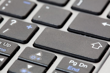 Laptop keyboard closeup