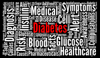 Fototapeta premium Diabetes word cloud illustration