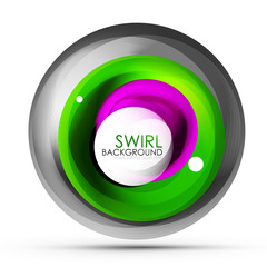 Spiral swirl flowing lines 3d vector abstract digital motion background design. Rotating concept