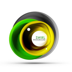 Spiral swirl flowing lines 3d vector abstract digital motion background design. Rotating concept