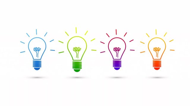 lampadina, idea, colori, creativit&agrave;, idee