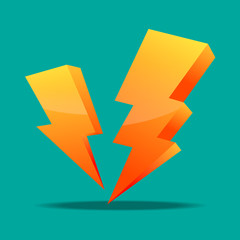 thunder ray icon vector illustration.