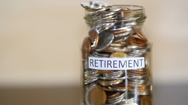 Retirement Money Savings In A Jar