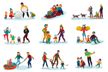 Fototapeta premium Winter Recreation Set
