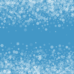 Abstract pattern of falling snowflakes