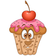 Cartoon Sweet Muffin, Cupcake