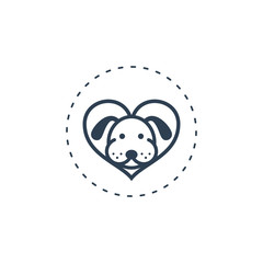Dog with heart icon