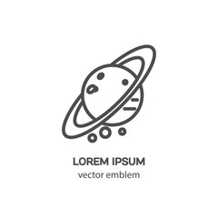 Planet icon white background.