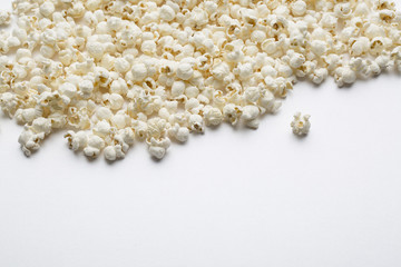 Popcorn border isolated on white