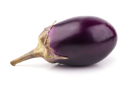 Eggplant or aubergine vegetable isolated on a white background