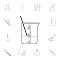 beaker icon. Detailed set of Science and lab illustrations. Premium quality graphic design icon. One of the collection icons for websites, web design, mobile app