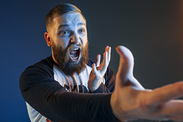 The anger and screaming man