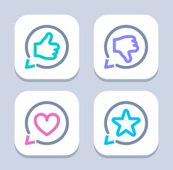 Ranking Notifications - Neon Duo Icons. A set of 4 professional, pixel-perfect icons.